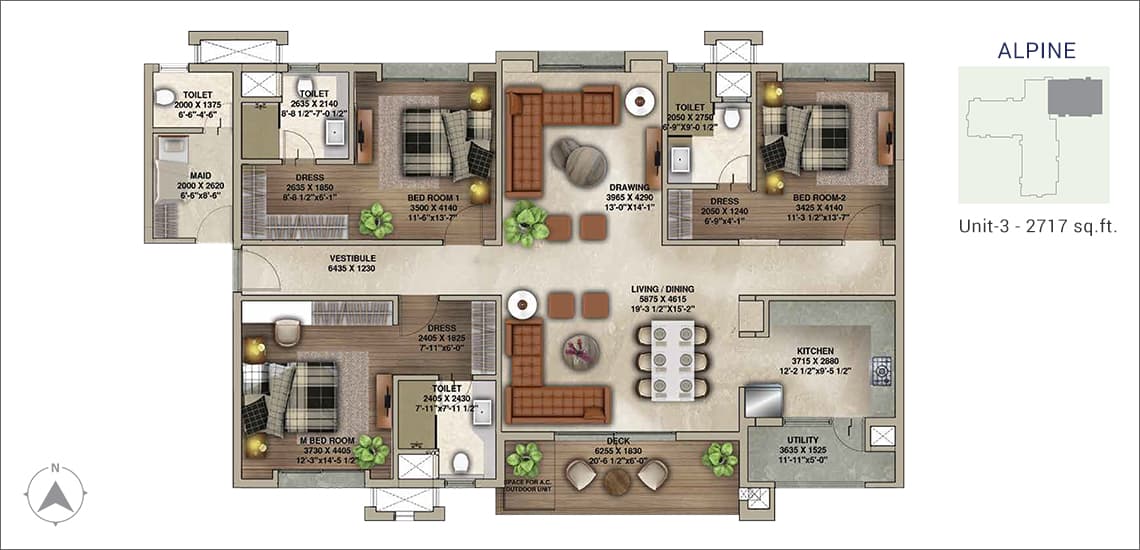 botnaika alpine 2717 sqft